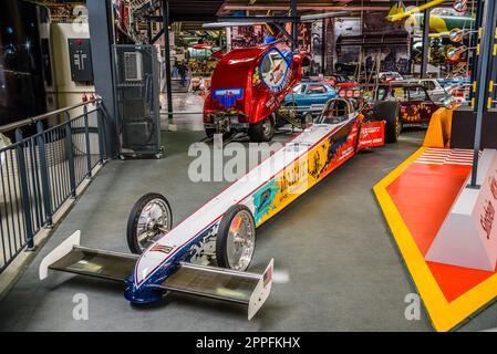 SINSHEIM, ALLEMAGNE - MAI 2022 : dragster de carburant Dacota 1998 Banque D'Images