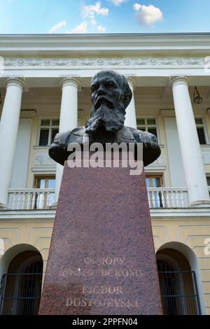 Fiodor Dostojevski buste à Tallinn, Estonie Banque D'Images