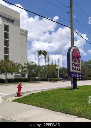 Magasin Taco Bell à Miami, Floride, États-Unis Banque D'Images