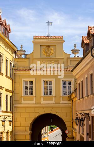 Porte Grodzka, vestiges des murs défensifs, Lublin, Pologne Banque D'Images