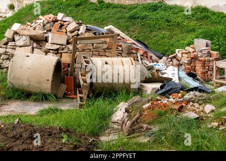 Pile de déchets de construction Banque D'Images