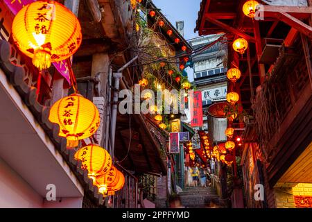 Jiufen, Taïwan 07 août 2022 : vieille rue de Jiufen à taiwan Banque D'Images