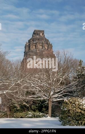 Le Monument de la bataille des Nations à Leipzig, Saxe, Allemagne Banque D'Images