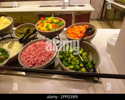 Salle à manger buffet à bord du bateau de croisière de luxe abstract Banque D'Images