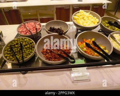 Salle à manger buffet à bord du bateau de croisière de luxe abstract Banque D'Images