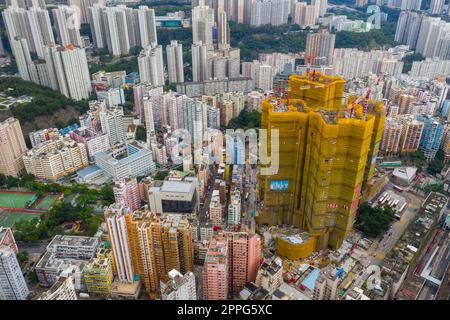 Kwun Tong, Hong Kong 02 juin 2019 : vue aérienne de la ville de Hong Kong Banque D'Images