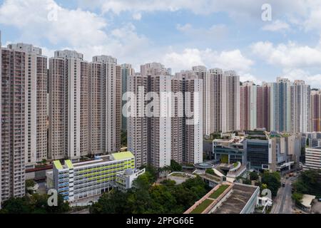 Yau Tong, Hong Kong 29 août 2021 : quartier résidentiel de Hong Kong Banque D'Images