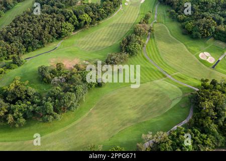 Vue de dessus du terrain de golf Banque D'Images