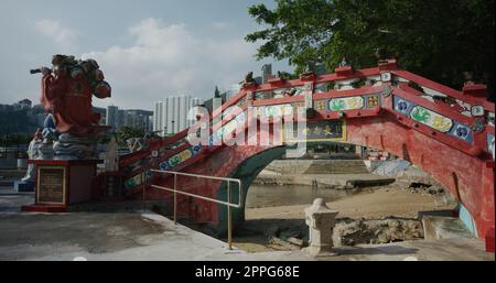 Repulse Bay, Hong Kong 21 octobre 2021 : Temple Tin Hau Banque D'Images