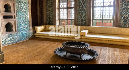 détail intérieur du palais de topkapi Banque D'Images