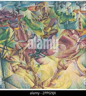 Élasticité, 1912, huile sur toile. Peinture de Umberto Boccioni. Banque D'Images