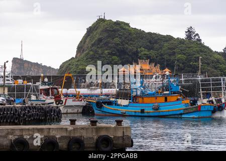 Port de pêche de Yehliu à Taiwan Banque D'Images