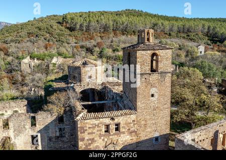 Village de Ruesta abandonné depuis 1959, Aragon, Espagne Banque D'Images