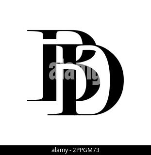 Monogramme logo vecteur lettres initiales BD Illustration de Vecteur