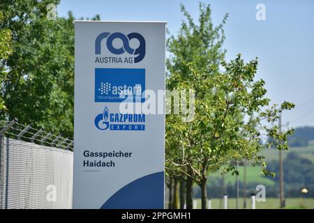 Installation de stockage de gaz Haidach à StraÃŸwalchen (Salzbourg, Autriche) Banque D'Images