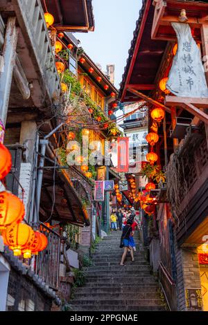 Jiufen, Taïwan 07 août 2022 : vieille rue de Jiufen à taiwan Banque D'Images