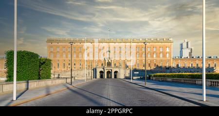 Palais royal de Stockholm, suédois : Stockholms Slott ou Kungliga Slottet, situé dans la vieille ville, ou Gamla Stan Banque D'Images
