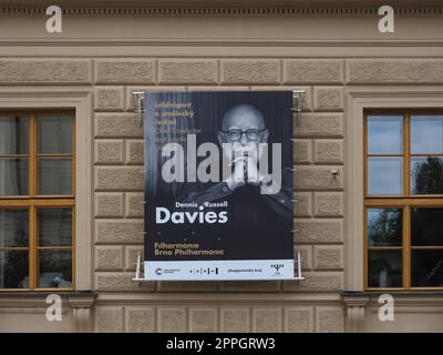 Chef d'orchestre Dennis Russel Davies orchestre philharmonique bâtiment à Brno Banque D'Images