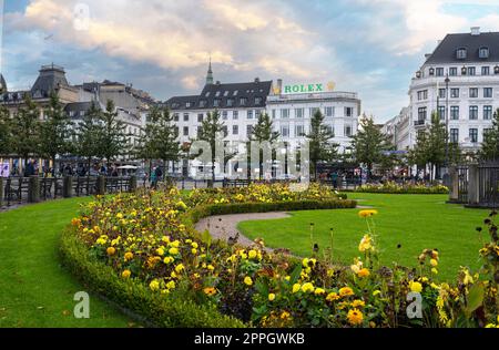 Place Kongens Nytorv à Copenhague, Danemark Banque D'Images