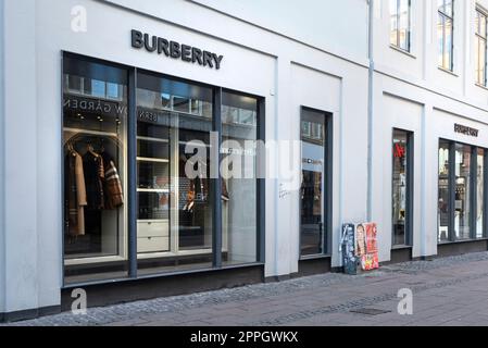 Boutique de la marque Burberry à Copenhague, Danemark Banque D'Images