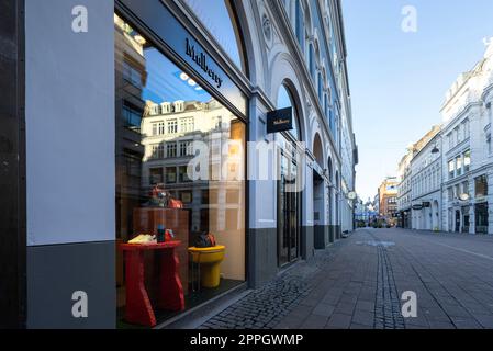 Boutique de la marque Mulberry à Copenhague, Danemark Banque D'Images