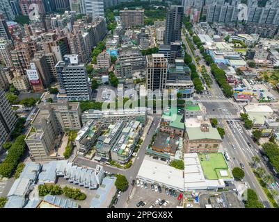 New Taipei, Taïwan, 11 juillet 2022 : vue de dessus de la ville dans le district de Linkou dans la ville de New Taipei, Taïwan Banque D'Images