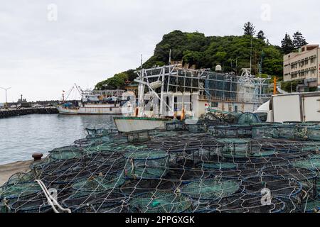 Port de pêche de Yehliu à Taiwan Banque D'Images