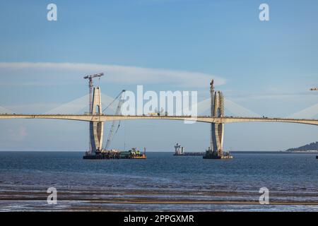 Pont Kinmen en construction à Taïwan Banque D'Images