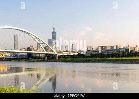 Taipei, Taïwan 23 juillet 2022 : horizon de la ville de Taipei Banque D'Images