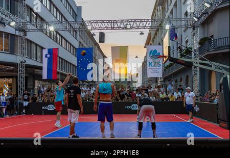 Basket 3x3 à Ljubljana Banque D'Images