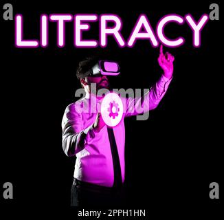 Écriture manuscrite. Approche commerciale capacité à lire et écrire des compétences ou des connaissances dans un domaine spécifique Banque D'Images