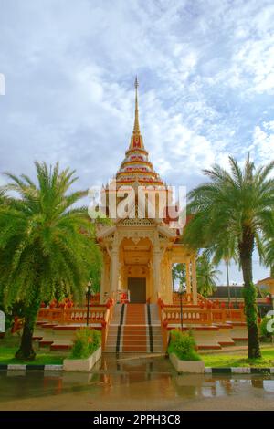 Chapelle bouddhiste au temple de Wat Chalong Phuket, Thailande. Banque D'Images