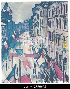 14 juillet à Saint Tropez, 1905. Peinture d'Albert Marquet. Albert Marquet, né le 27 mars 1875 et mort le 14 juin 1947, est un peintre français, associé au mouvement fauviste. Il devient d'abord l'un des peintres fauves et un ami de longue date d'Henri Matisse. Ma Banque D'Images