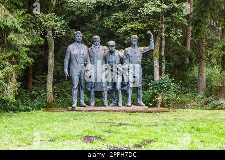 Sculpture de l'ère soviétique et de reliques idéologiques soviétiques. Druskininkai, Lituanie, 12 septembre 2022 Banque D'Images