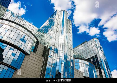 Les bâtiments du Parlement européen à Bruxelles, Belgique Banque D'Images