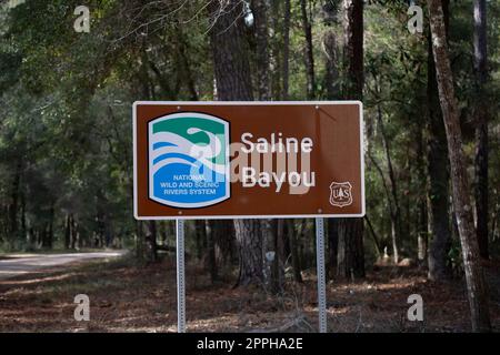 Panneau Saline Bayou Scenic River Banque D'Images