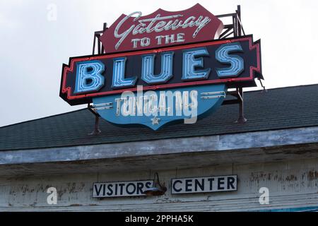 Porte d'entrée du Blues Visitors Center & Museum - Tunica Banque D'Images