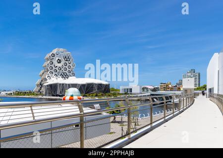 Kaohsiung, Taïwan, 27 août 2022 : vue d'horizon de la baie portuaire de Kaohsiung à Taïwan Banque D'Images