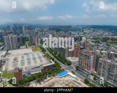 New Taipei, Taïwan, 11 juillet 2022 : vue de dessus de la ville dans le district de Linkou dans la ville de New Taipei, Taïwan Banque D'Images