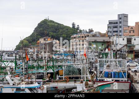 Port de pêche de Yehliu à Taiwan Banque D'Images