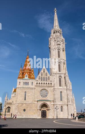 L'église de l'Assomption du château de Buda, communément connue sous le nom d'église Matthias, au sommet de la colline du château - Budapet, Hongrie Banque D'Images