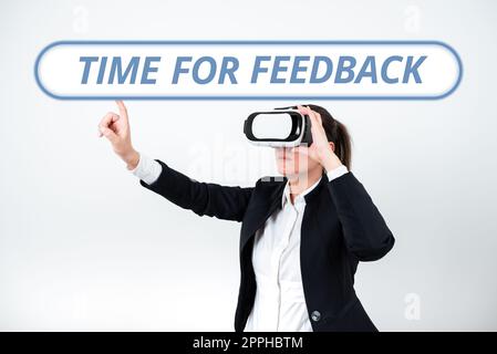 Inspiration montrant le temps de signer pour le feedback. Informations générales sur les réactions à un produit ou à des services Banque D'Images