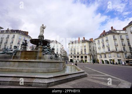 NANTES, FRANCE - 5 JUIN 2022 : place Royale à Nantes, France Banque D'Images