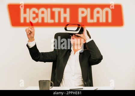 Inspiration montrant Sign Health Plan. Type conceptuel photo d'assurance qui couvre les services médicaux à coût élevé Banque D'Images