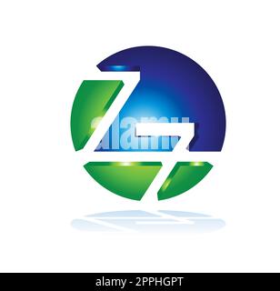 Icône vecteur de logo d'illustration Z7 Illustration de Vecteur