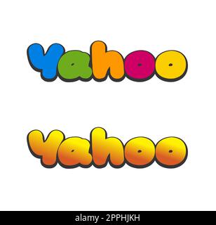 Icône de vecteur de logo YAHOO Monogram initial Letters Illustration de Vecteur