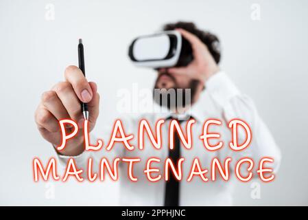Affichage conceptuel Maintenance planifiée. Concept signifiant que les vérifications doivent être effectuées régulièrement Banque D'Images