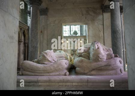 Tombeau du roi Louis XII et d'Anne de Bretagne, dans la basilique Saint-Denis Banque D'Images