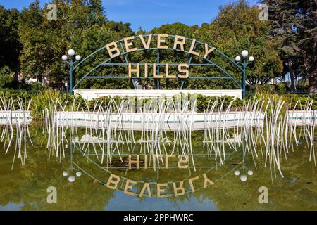 Beverly Hills signe à Los Angeles, États-Unis Banque D'Images