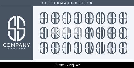 Motif tube abstrait lettre S logo. Capsule moderne SS S lettre logo vecteur. Illustration de Vecteur